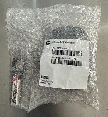 New Genuine HP Wireless Mouse 220 G66 Black 2.4G with Battery L13998-001