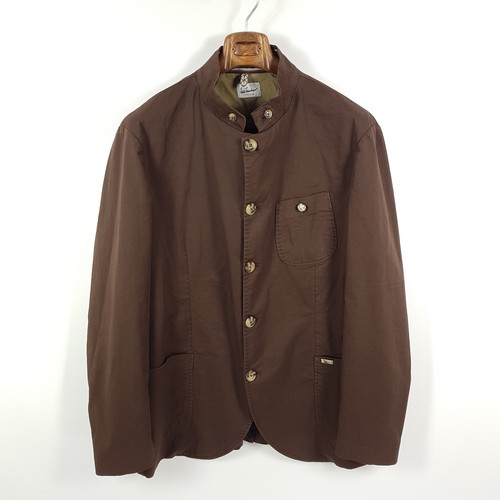 Luis Trenker Janker Men's Size 58 Brown Cotton Stretch Jacket Traditional Jacket