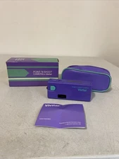 Vivitar Point n Shoot Compact Purple Film Camera  With Case
