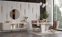 Luxus Esszimmer Essgarnitur Esstisch Set Essgruppe Tisch StüHle Kommode 7Tlg