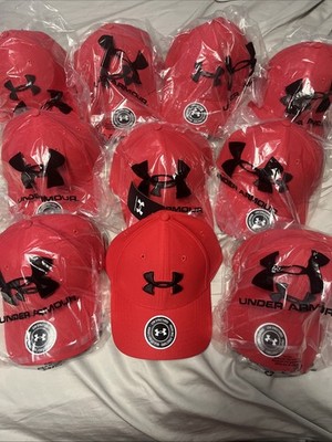 Men s Under Armour Blitz Cap S/M Lot Of 10 Red NWT $280