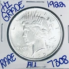1922 SILVER PEACE DOLLAR AUTHENTIC HI GRADE U.S. MINT COIN FREE SHIPPING 7308