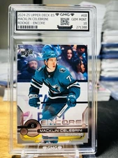 2024-25 Upper Deck ES Macklin Celebrini Rookie Encore GMG Graded 10 Gem Mint 💎