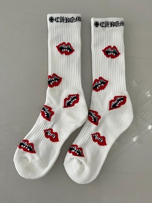 Chrome Hearts Mattyboy Flame Red Lips white Socks Unisex | eBay