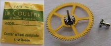 LeCoultre 838 watch movement part complete center wheel + cannon pinion 1.45 mm