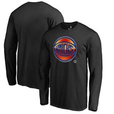 Men's Black New York Knicks Midnight Mascot Long Sleeve T-Shirt