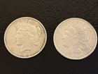 (2) 90% Silver Dollars, 1922 Peace Silver Dollar And 1921 Morgan Silver Dollar