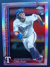 2025 Alejandro Osuna Topps Chrome Update Refractor RC Texas Rangers USC174