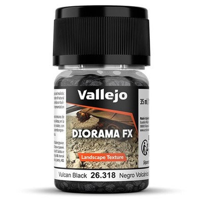 Vallejo Diorama Fx Landscape Texture Vulcan Black 35Ml Paint