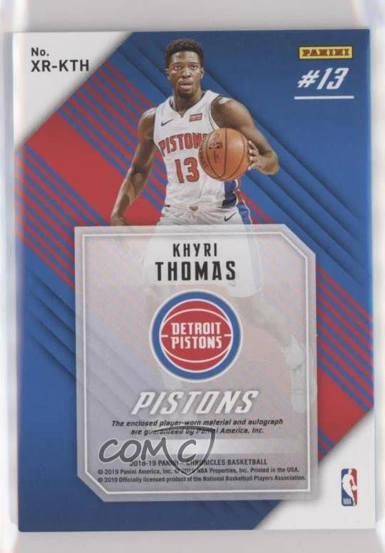 2018 Panini Chronicles XR Rookie Jumbo Swatch Red Khyri Thomas #XR-KTH Auto RC - Image 2 of 2
