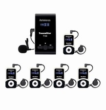Retekess T130 Wireless Assisted Listening Tour Guide System 1 Trans, 5 Recievers