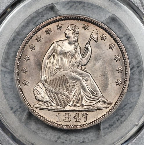 1847-P Seated Liberty Half Dollar PCGS MS63 Gorgeous!  #10EWX