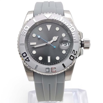New Men's Casual Sport Waterproof Grey Automatic Mechanical Watch, NH35 Sapphire