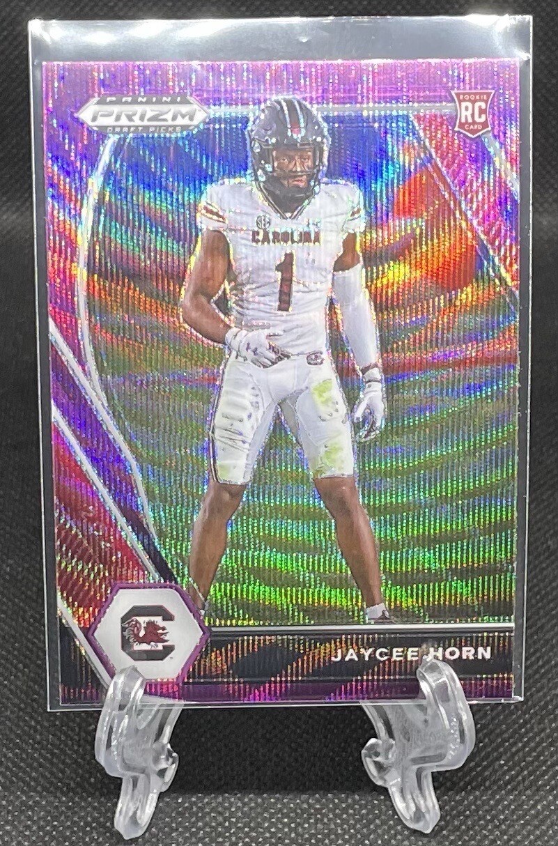 2021 Panini Prizm Draft Picks Purple Wave Prizm Jaycee Horn #142 South Carolina
