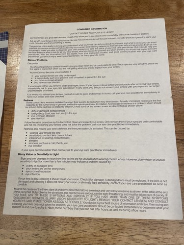Vintage AOSEPT Lens Directions Manual - Picture 3 of 4