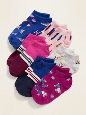 Old Navy Kid Youth Girls Pencils Dogs Printed Ankle Socks 6-Pack Size Medium