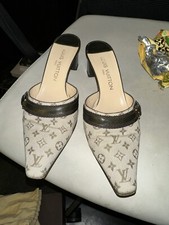 LOUIS VUITTON Light Brown Monogram Mini Slide Mules Size 37.5 EU / 7 US