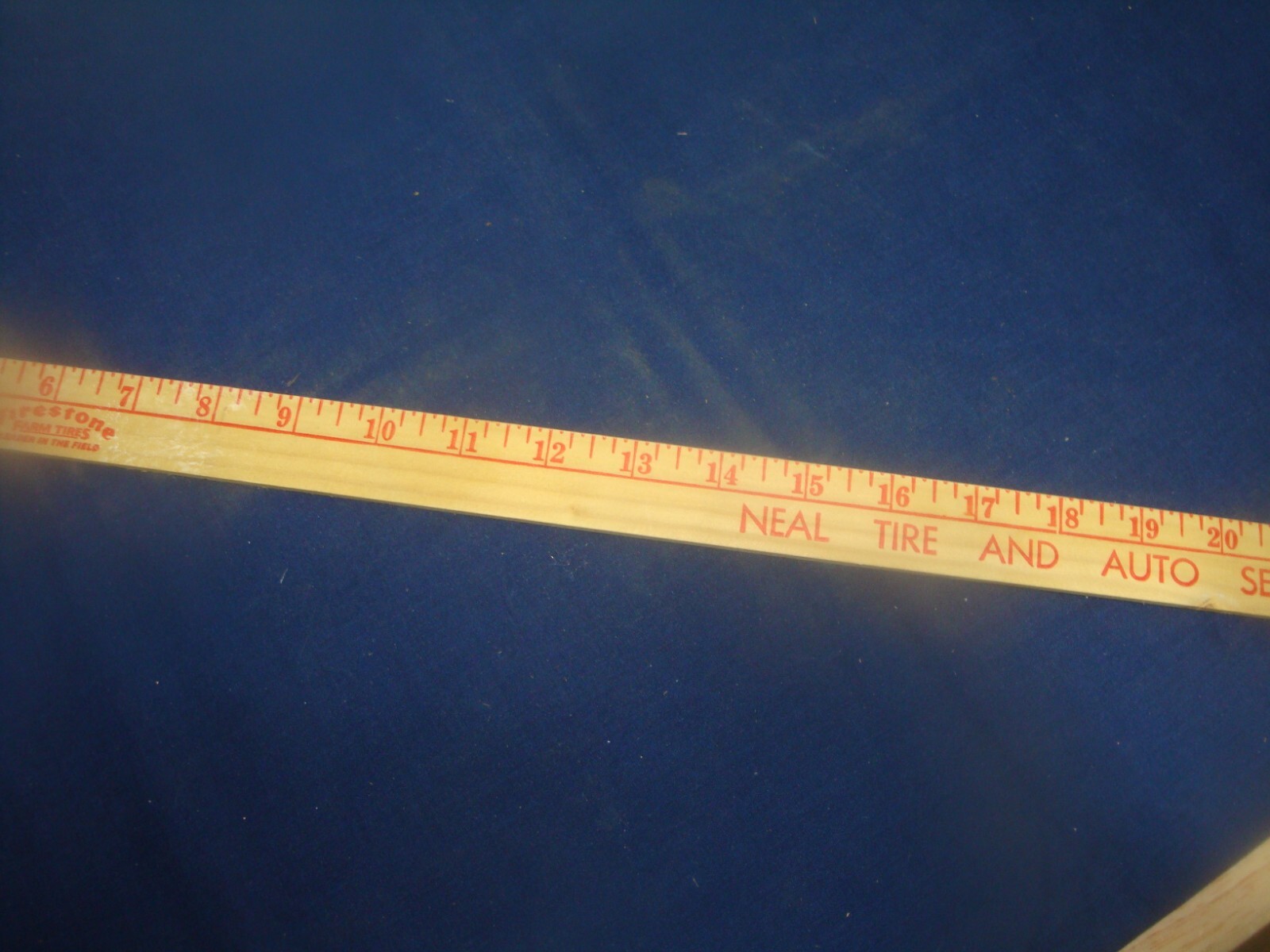 Wood Yardstick Neal Tire And Auto Service Firestone Farm Tires eBay