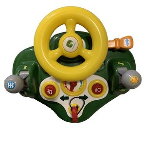 John Deere Busy Car Driver Driving Steering Wheel Lights & Sounds Toy Kids (X)