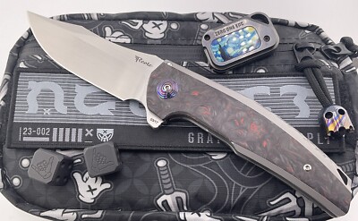 Reate Knives JACK 1.5 Titanium Integral Lava Fat Carbon Mokuti M398 1 Of 17