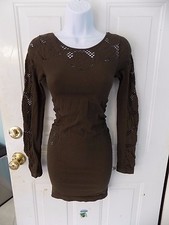 7 For All Mankind Bodycon Brown Dress Size XS/S Women's EUC 
