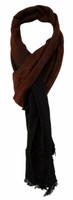 Tigertie Designer Schal In Rostbraun Schwarz Gemustert - SchalgrößE 180 X 50 Cm