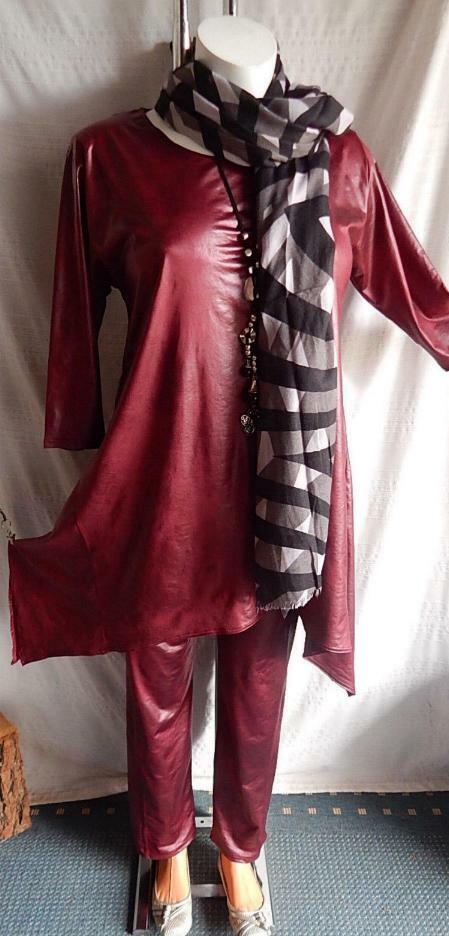 Stretch- SchlupfHOSE Schmuck Nieten Leggings MAGNA