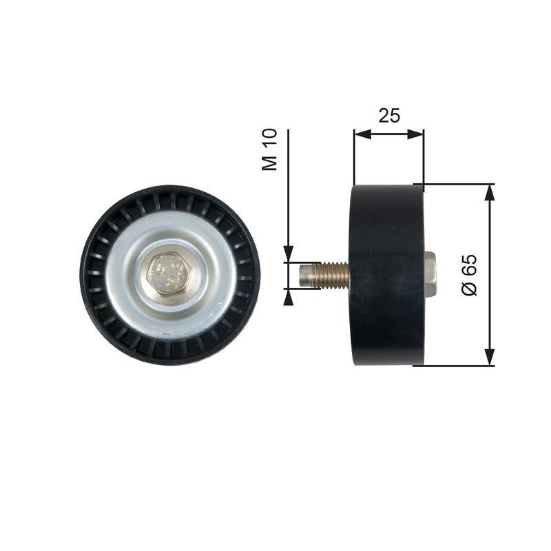 Gates Deflection Guide Pulley V-Ribbed Belt For Dodge Avenger 2007-2014 2 2.4 - Image 21