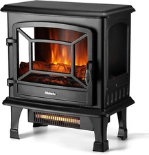 TURBRO Suburbs 20 in. Electric Fireplace Infrared Heater with Crackling Sound