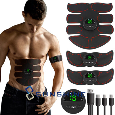 EMS Abdominal Muscle Stimulator Toning Trainer ABS Fitness Binder Gym Toner Belt