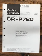 Pioneer GR-P720 Equalizer  Service Manual *Original*