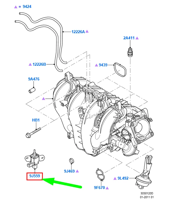 FORD MONDEO MK4 Engine Air Shut Off Control Assy 1357314 NEW 