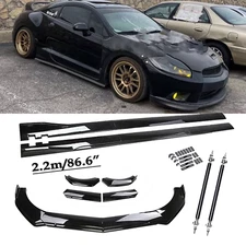 For Mitsubishi Eclipse Front Front Bumper Lip Splitter +86.6" Car Side Skirt