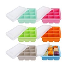 Rtteri Silicone Baby Food Freezer Storage Containers Tray with Lids Breast Mi...