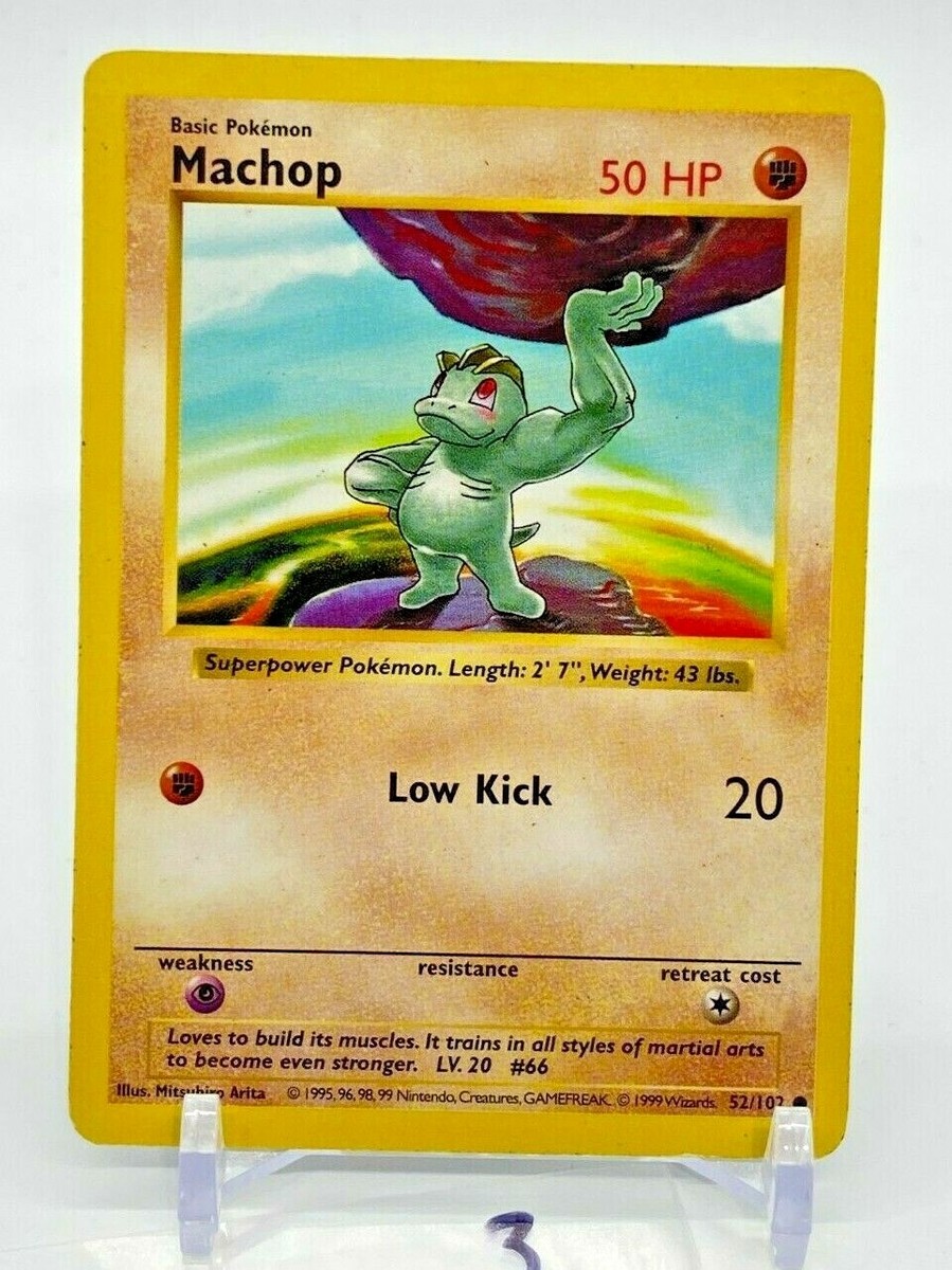 1999 SHADOWLESS MACHOP 52/102 Pokemon Base Set Card LP WOTC Common (#2) | eBay 1999 SHADOWLESS MACHOP 52/102 Pokemon Base Set Card LP WOTC Common (#2) | eBay