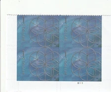 Scott #  5853   $1 Geometry   4 Stamp Plate Block  M/NH OG  Free Ship