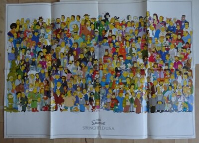 キャラクターグッズ the Simpsons, 'Springfield USA 2001 ポスター