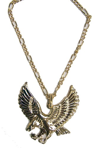 JUMBO GOLD BLING EAGLE PENDANT 