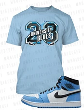 23 Big Tall Tee Shirt to Complement J's  1 Golf  Sneaker T University Blues 