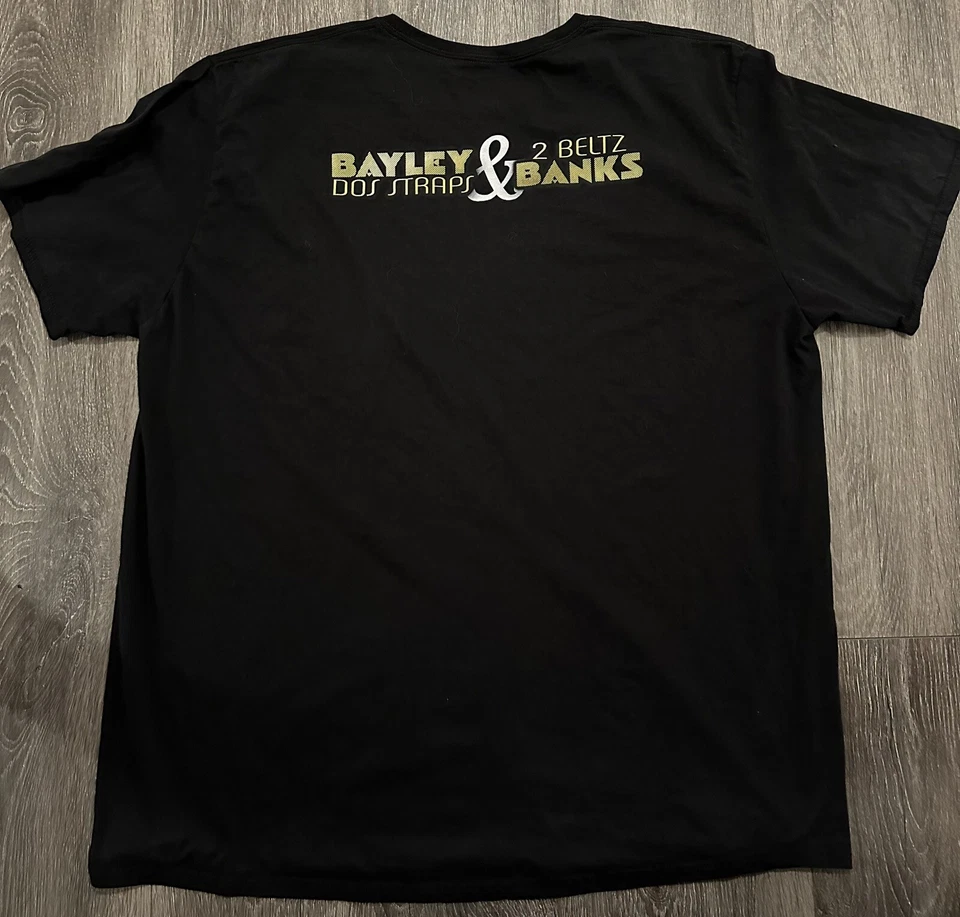 Camiseta de Lucha Libre WWE Authentic Wear Bayley & Sasha Banks Negra Talla 4XL Foto 4 de 4