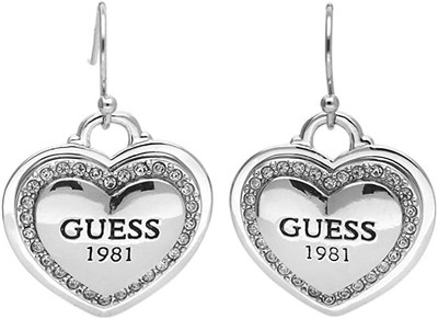 Boucles D'oreilles Guess – Argentées, En Acier, 3.5x2 Cm, Neuves Avec étiquettes