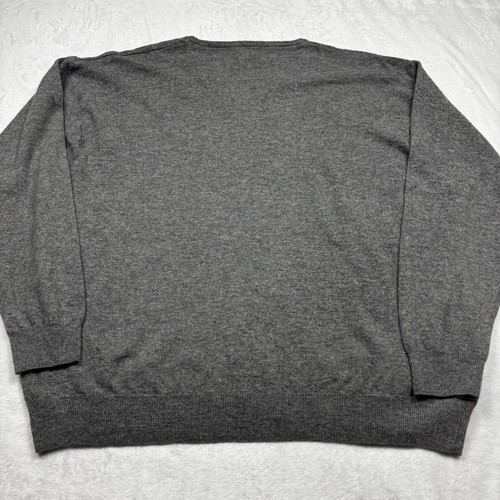 Pendleton 100% Lambs Wool Mens Sweater XXL 2XL Pullover V Neck Gray Excellent - Picture 6 of 9