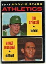 1971 O-PEE-CHEE BASEBALL #317 OAKLAND ATLETICS ROOKIE STARS RC G-VG RAW (09)