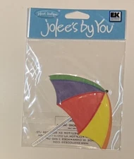 Rainbow Umbrella~Beach~Pride~Dimensional Scrapbook Sticker~Jolee's By You~VTG