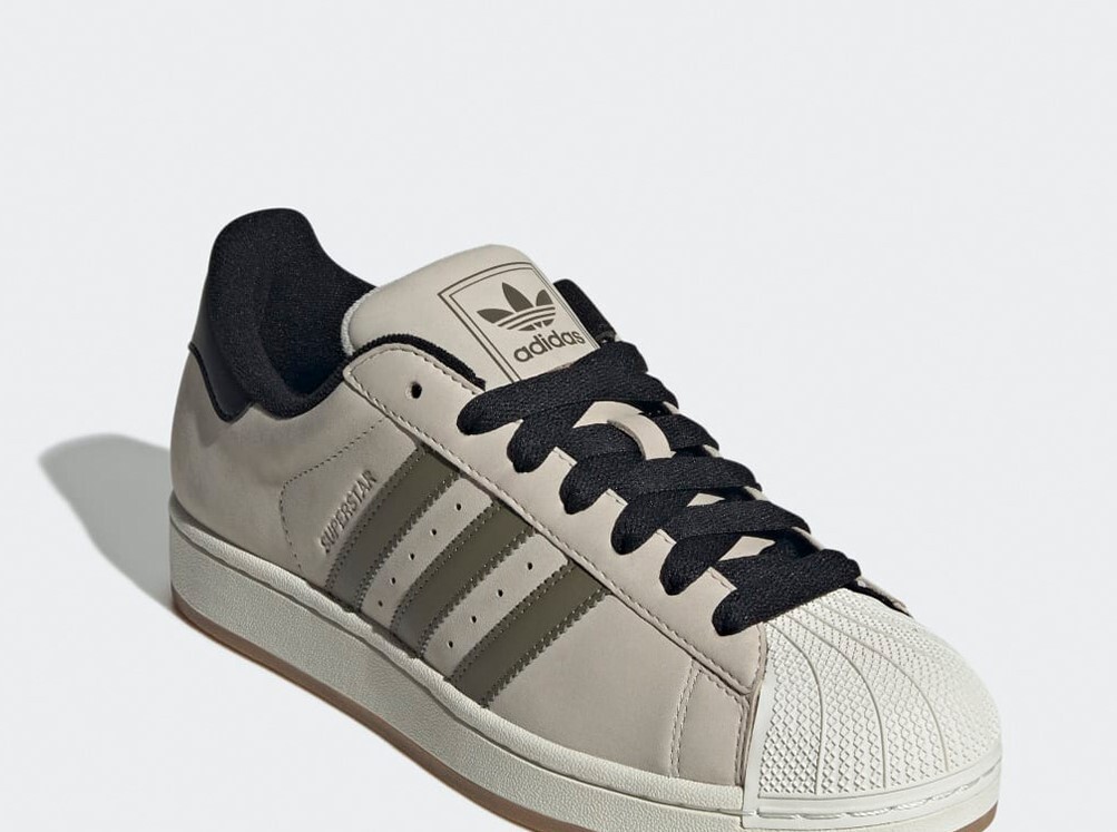 ★adidas★ Superstar II Beige Olive Black adidas Originals SUPERSTAR II MEN'S SHOES JI0138 Beige