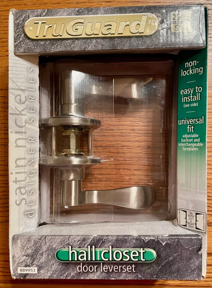 TruGuard матовый никель холл шкаф двери рычаги не блокируется #889953 LYEX203B - Изображение 2 из 4