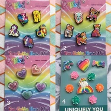 Crocs Handmade jibbitz 5-10pc lisa frank leopard Tiger Husky cat shoe charms set