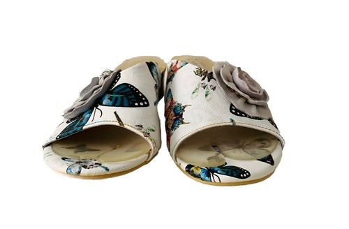 Spring Step L’artiste Slip On Heeled Sandals Women Size EU 42 Butterfly Novelty - Picture 4 of 11