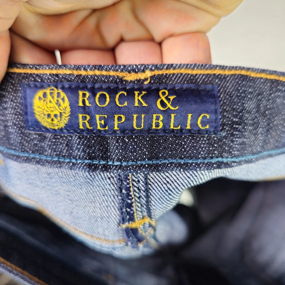 Falda De Colección Y2K Rock & Republic Para Mujer 27 Azul Oscuro Denim Rara Años 90 Ropa de Calle Foto 3 de 4