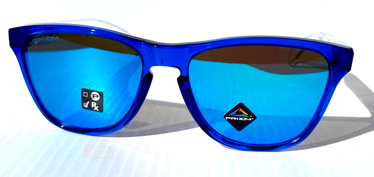 NEW Oakley FROGSKINS XS Crystal Blue PRIZM Sapphire YOUTH Sunglass